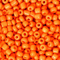 Seed beads 8/0 (3mm) Deep neon orange